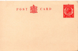 UK, GB, Great Britain, Stationery, Post Card, King George V - Material Postal