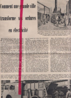 Article De Transformation Des Ordures En électricité - Orig. Knipsel Coupure Tijdschrift Magazine - 1953 - Unclassified