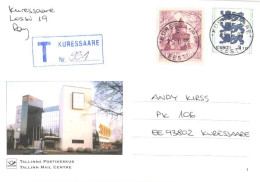Estonia:Postal Stationery Nr.1, Tallinn Mail Centre, Registered, FDC, 1999 - Estonie