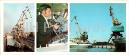 Cherepovets - At The Port Of The North-Western River Shipping Company - Ship - Crane - 1977 - Russia USSR - Unused - Rusland