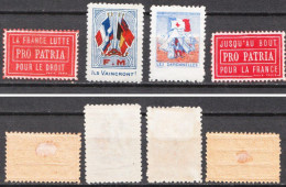 France Vignettes - Timbres Patriotiques - Military Heritage