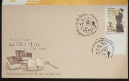 FDC Vietnam Viet Nam With Imperf Stamp 2022 :700th Death Anniversary Of Le Van Huu, Vietnamese Historian (Ms1156) - Vietnam