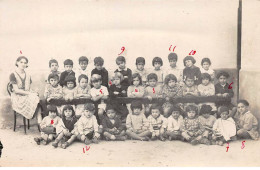 Ecoles - N°91001 - Enseignement - Photo De Classe Avec Leur Maîtresse - Carte Photo à Localiser - School