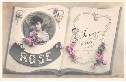 Prénom - N°90969 - Rose - Je Pense à Vous - Portrait D'une Femme Dans Un Médaillon - Voornamen