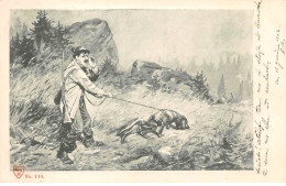 Sports - N°90845 - Chasse - Un Chasseur Avec Son Chien - Caza