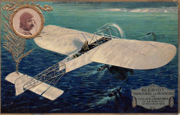 Aviation - N°90742 - Blériot, Traverse La Manche - Carte Publicitaire Lefévre-Utile, Et Gaufrée - ....-1914: Précurseurs