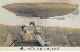Aviation - N°90740 - Dirigeable - Au Revoir, à Bientôt - Couple Dans Une Nacelle - Zeppeline