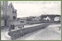 CPA - FINISTERE - SAINT POL DE LÉON - PEMPOUL - LA ROUTE DE LA PLAGE - Animation - Saint-Pol-de-Léon