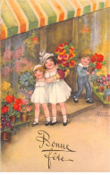Illustrateur - N°91722 - Hannes Petersen - Bonne Fête - Enfants Achetant Des Fleurs - Petersen, Hannes
