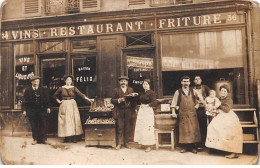 75 - N°91466 - PARIS - Devanture Du Café Restaurant Maison Félix - Carte Photo à Localiser - Cafés, Hotels, Restaurants