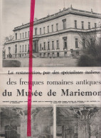 Mariemont - Musée - Orig. Knipsel Coupure Tijdschrift Magazine - 1953 - Unclassified