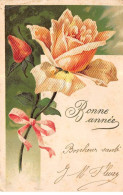 Nouvel An - N°91254 - Bonne Année - Belle Rose - Carte Gaufrée - Nouvel An