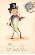 1er Avril - N°91242 - Malgré Son Monocle ... à Ta Mère - Homme Fumant Avec Un Corps En Légume - 1 De April (pescado De Abril)