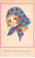 Animaux - N°91230 - Chat - M.B. Cooper - Bohémienne Aux Grands Yeux Verts - Chat Portant Un Foulard - Chats