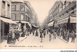 CAR-AAAP10-62-0772 - BOULOGNE-SUR-MER - La Rue Thiers - Commerces, Tissus Wertheimer - Boulogne Sur Mer