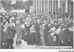 CAR-AABP4-75-0308 - PARIS - CHOCOLATERIE LOMBART - Entree Du Personnel - Places, Squares