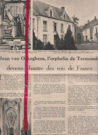 Dendermonde Termonde - Article Jean Van Ockeghem - Orig. Knipsel Coupure Tijdschrift Magazine - 1953 - Sin Clasificación
