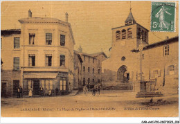 CAR-AACP10-69-0834 - LARAJASSE - La Place De L'eglise Et L'hotel Couzon - Sonstige & Ohne Zuordnung