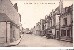 CAR-AACP4-37-0276 - BLERE - La Rue Nationale - Carte Pliee Vendue En L'etat - Bléré