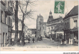 CAR-AACP2-28-0150 -  DREUX - Eglise Et Caisse D'Epargne - Hotel, Commerces - Dreux