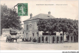 CAR-AADP12-95-1052 - MONTIGNY BAUCHAMP - Place De La Gare - Cafe Au Rendez-vous Des Chasseurs - Montigny Les Cormeilles