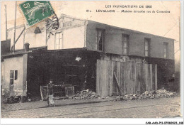 CAR-AADP11-92-0981 - LEVALLOIS PERRET - Inondation 1910 - Maisons Ecroulees Rue De Courcelles - Carte Vendue En L'etat - Levallois Perret