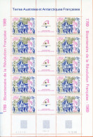 Lot TAAF;1988/1989; Feuille Complète; Révolution Française ;NEUFS**;MNH - Annate Complete