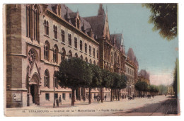 STRASBOURG - Avenue De La "Marseillaise" - Poste Centrale (carte Animée) - Straatsburg