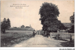 CAR-AADP6-60-0449 - PLAINVILLE - Apres Le Bombardement - Rue Du Bois - Other & Unclassified