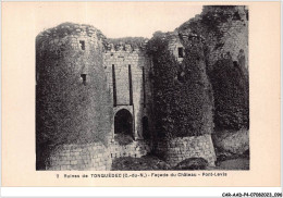 CAR-AADP4-22-0302 - TONQUEDEC - Ruines - Facade Du Chateau - Pont-Levis - Tonquédec