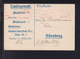 Bayern PK Landtagswahl Nürnberg 1912 - Cartas & Documentos