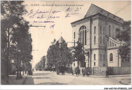 CAR-AAEP10-92-1002 - CLICHY - La Nouvelle Eglise Et Le Boulevard National - Clichy