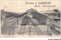 CAR-AAEP4-56-0327 - J'arrive A LORIENT - Bon Souvenir - Train - Lorient