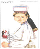 Estonia:Maxi Card Emmaste National Costumes, 1996 - Estland