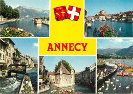 Navigation Sailing Vessels & Boats Themed Postcard Lac D' Annecy Hydrobicycle - Segelboote