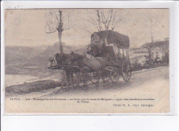 LE PUY-en-VELAY: Les "messageries Des Cévennes" En Hiver, Sur La Route De Saugues - état - Le Puy En Velay