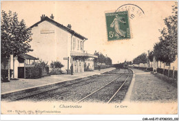 CAR-AAEP7-77-0672 - CHARTRETTES -  La Gare - Train - Autres & Non Classés