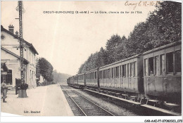 CAR-AAEP7-77-0656 - CROUY-SUR-OURCQ - La Gare - Chemin De Fer De L'est - Train - Sonstige & Ohne Zuordnung