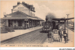 CAR-AAEP7-77-0645 - MELUN - La Gare - Lignes De Corbeil Et De Lyon - Train - Melun