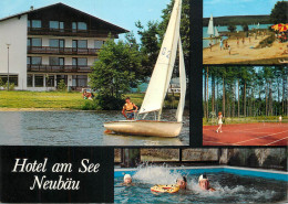 Navigation Sailing Vessels & Boats Themed Postcard Hotel Am See Neubau Windsurf - Sailing Vessels