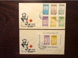 YEMEN FDC COVER 1963 YEAR RED CRESCENT RED CROSS HEALTH MEDICINE STAMPS - Jemen