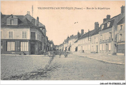 CAR-AAFP9-89-0770 - VILLENEUVE-L'ARCHEVEQUE - Rue De La République - Villeneuve-l'Archevêque