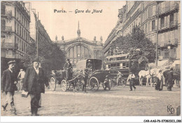 CAR-AAGP6-75-0526 - PARIS X - Gare Du Nord - Carte Pliee, Vendue En L'etat - Paris (10)