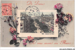 CAR-AAGP6-75-0491 - De PARIS Je Vous Envoie Ces Fleurs - Boulevard Des Italiens - Sonstige & Ohne Zuordnung