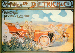 CPM- Affiche Publicité Automobiles DE DIETRICH , Lunéville, Neuilly-sur-Seine- Belle Epoque*Mode* - Publicidad