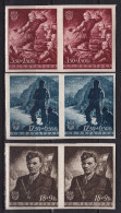 Croatia WWII NDH 1944 "Guard On Drina River" Imperf. Set In Pairs MNH - Croatie