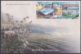 Inde India 2006 FDC Himalayan Lakes, Himalayas, Mountain, Lake, Flower, Horse, Mountains, Bird, Birds, First Day Cover - Autres & Non Classés