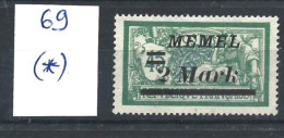 MEMEL YT N° 69 (*) 2 Mark Neuf Sans Gomme - Nuevos