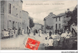 CAR-AAHP3-42-0205 - SAINT-ALBAN-LES-EAUX - La Grande Rue - Hotel Du Commerce - Sonstige & Ohne Zuordnung