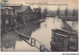 CAR-AAIP10-92-0938 - CLICHY - La Rue Fournier, Angle De La Rue Du Port - Crue 1910 - Clichy